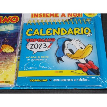 TOPOLNO 3495 con Calendario da scrivania 2023 – Disney Panini 2022 Sigillato