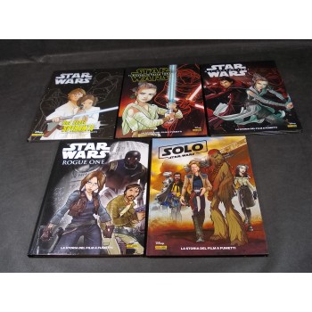 STAR WARS LA STORIA DEL FILM A FUMETTI – 5 Volumi Cartonati – Panini 2015 NUOVI