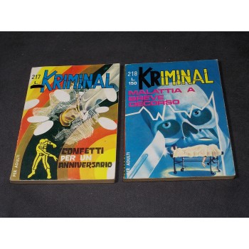 KRIMINAL 1/419 Serie completa – Editoriale Corno 1964 Prima Edizione