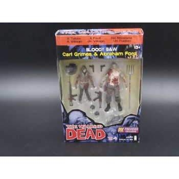 The Walking Dead Serie 4 - Bloody B&W CARL GRIMES & ABRAHAM FORD  McFarlane Toys