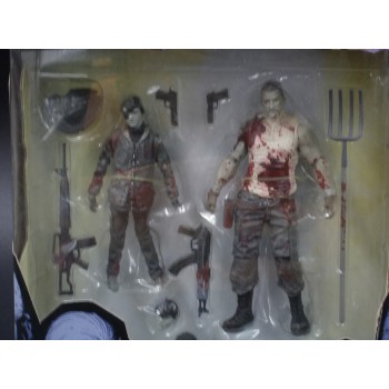 The Walking Dead Serie 4 - Bloody B&W CARL GRIMES & ABRAHAM FORD  McFarlane Toys