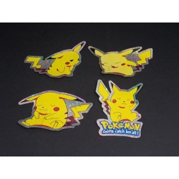 POKEMON PIKACHU - 8 adesivi assortiti – 4 soggetti cm 10 x 15